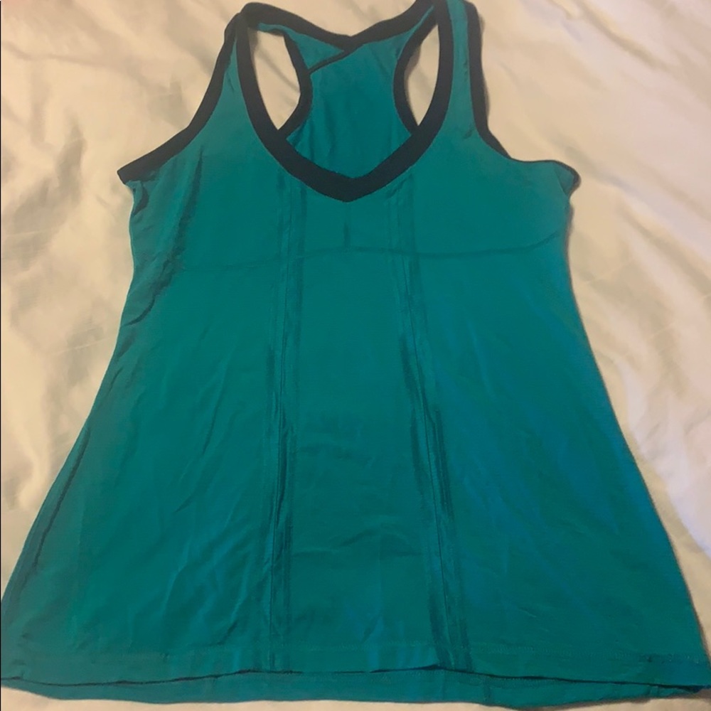 Lululemon aqua and navy tank